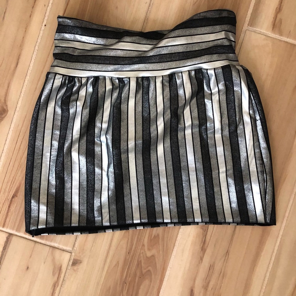 American Apparel Silver Mini Skirt Size Small
